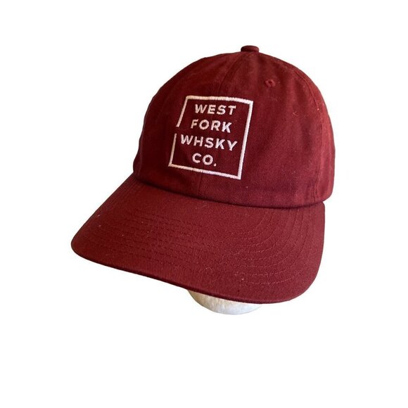West Fork Whiskey Co. Hat Cap Adjustable Burgundy - Picture 1 of 5